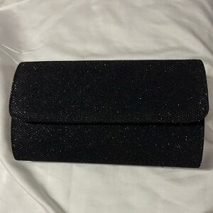 Elegant Black Sparkle Clutch